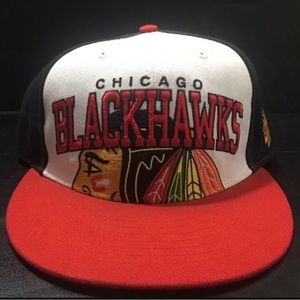 NHL red, black & white Chicago Blackhawks SnapBack Hat